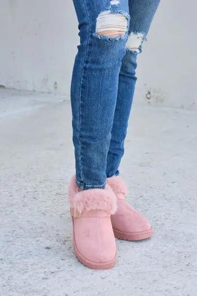 Forever Link Furry Chunky Thermal Ankle Boots bestfashion mn