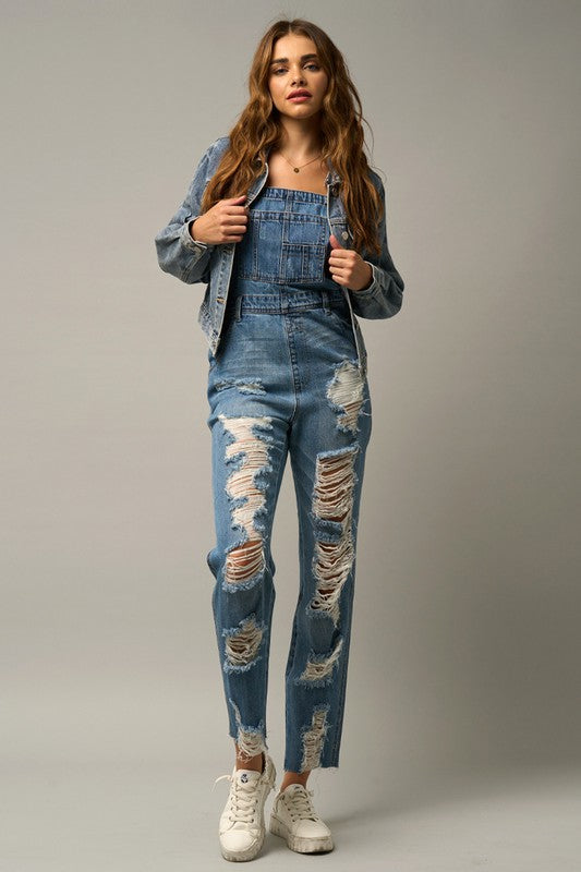 Heavy Distressed Straight Fit Overall bestfashion mn