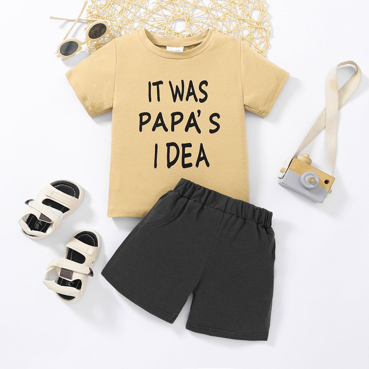 Graphic Tee and Shorts Set