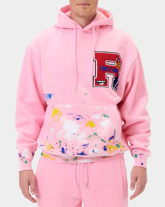 Chenille Patch & Hand Paint Hoodie bestfashion mn