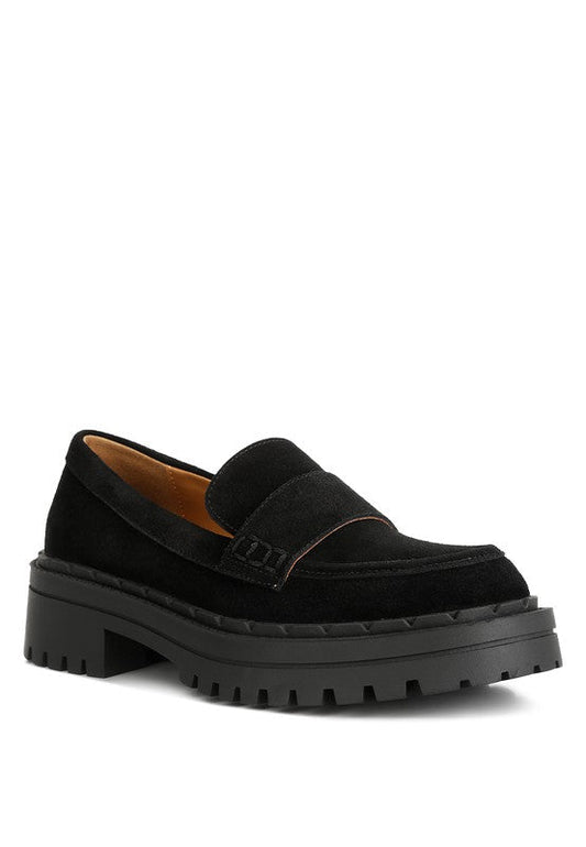 Honora Suede Chunky Loafers bestfashion mn