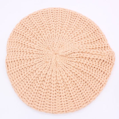 Knitted Cable Knit Fashion Beret