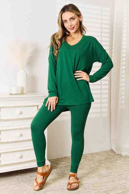 Lazy Days Full Size Long Sleeve Top and Leggings Set