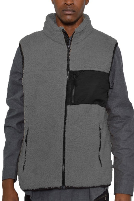 Padded Sherpa Fleece Vest