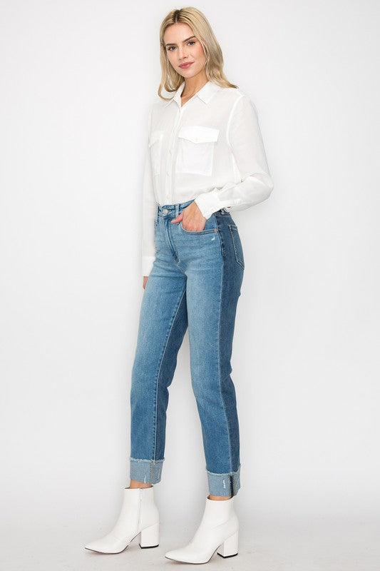 Plus Sizes - High Rise Straight JEANS